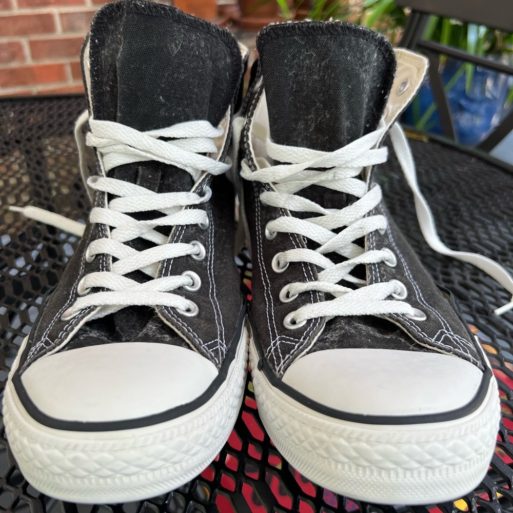 Converse black All-Star hi tops 10.5